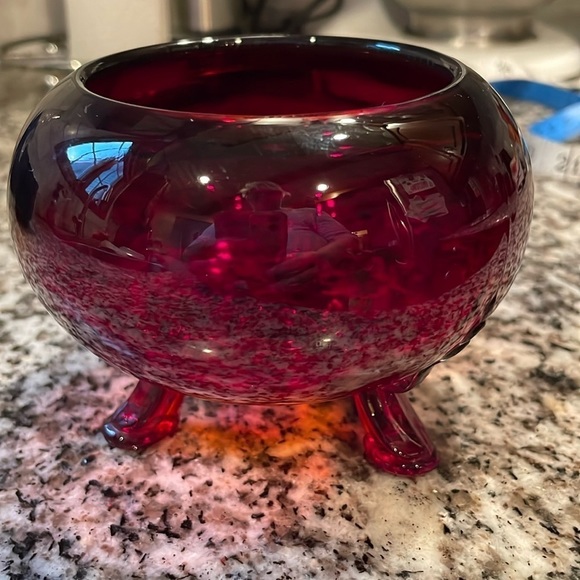 Vintage‎ Ruby Red Glassware Small Bowl - Picture 1 of 4